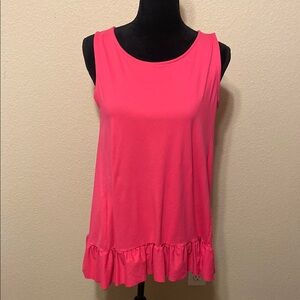 Ruffled Pink Sleeveless Top